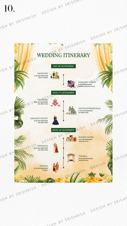 Wedding Itinerary | A5 Size