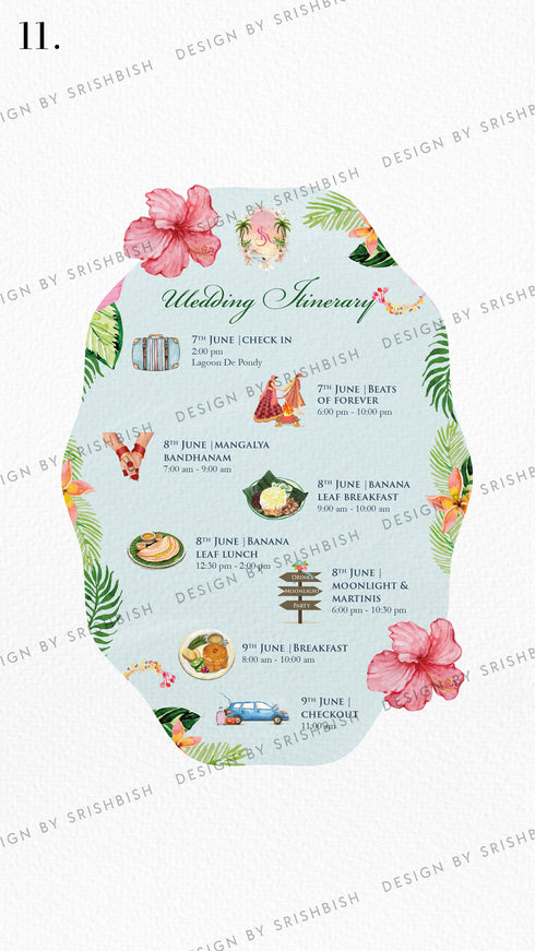 Wedding Itinerary | A5 Size
