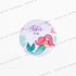 Custom Baby Shower Badge - Mermaid