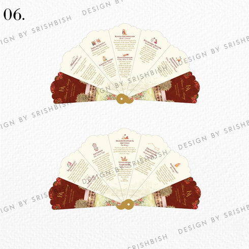 Wedding Itinerary | Chinese Fan with MDF