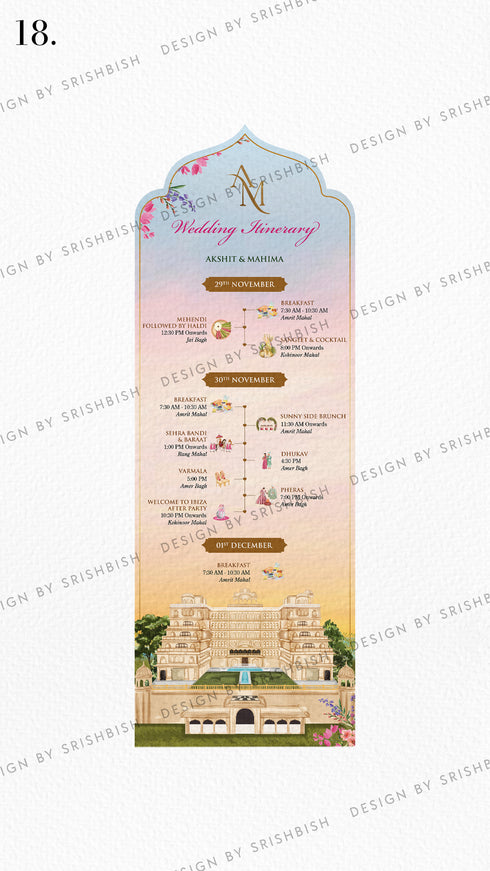 Wedding Itinerary | A5 Size