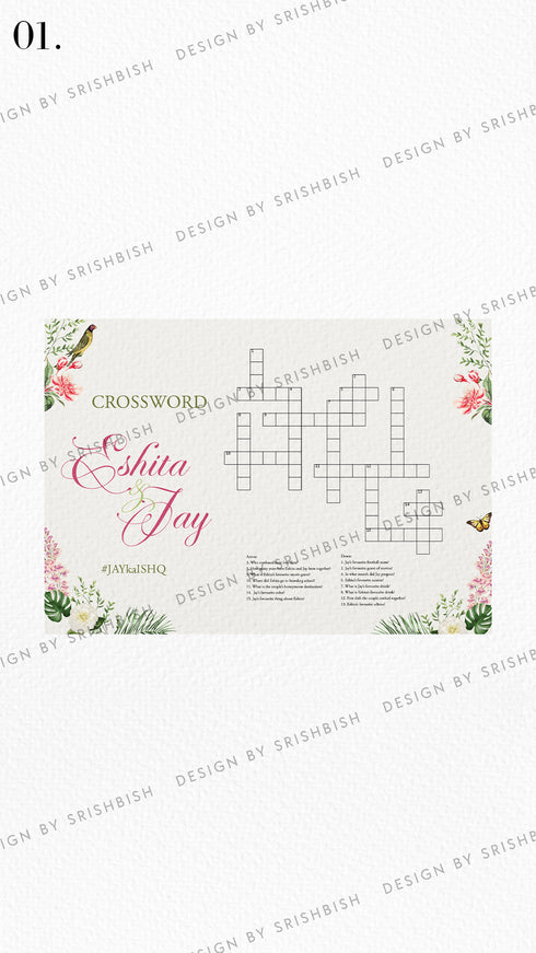 Crossword Puzzle Game Board