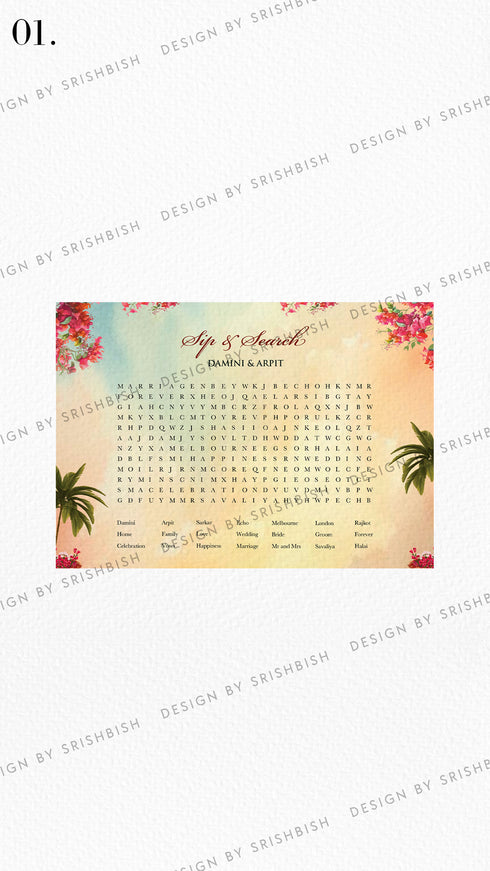 Word Search Game Board