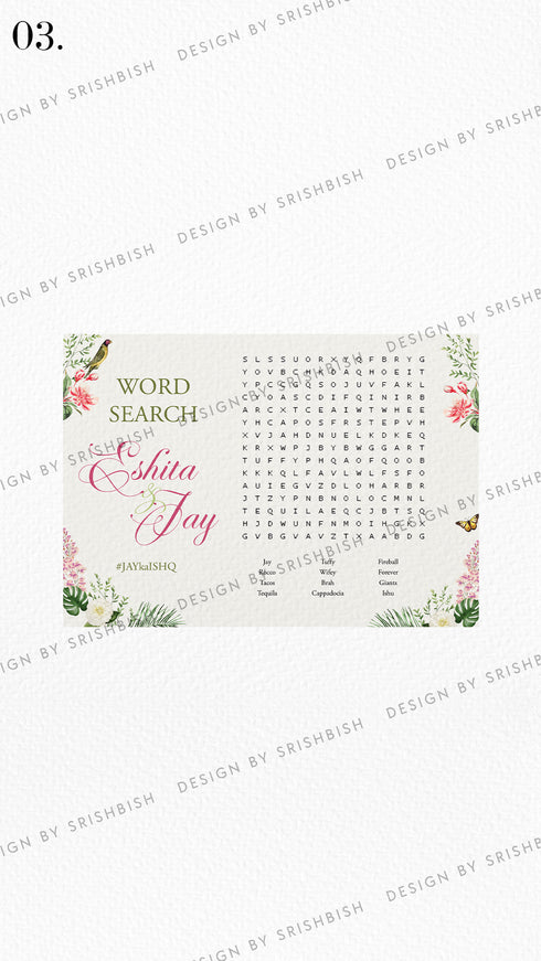 Word Search Game Board