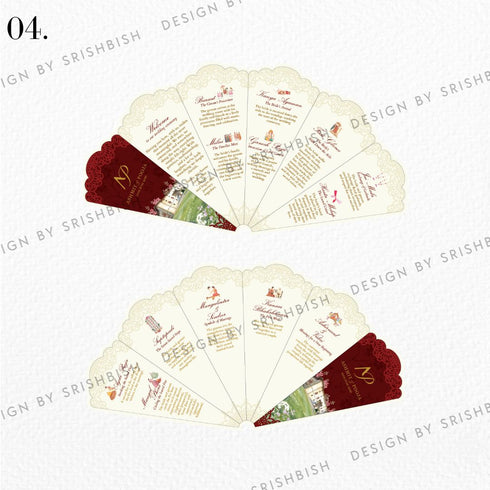 Wedding Itinerary | Chinese Fan with MDF