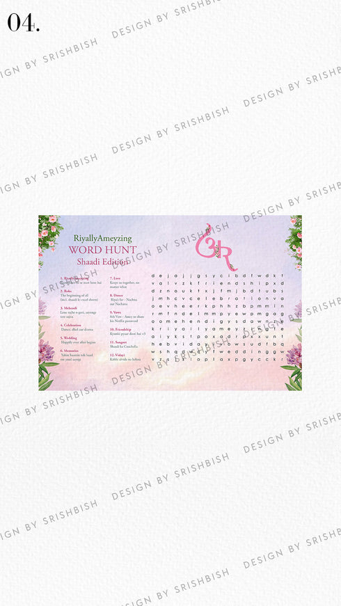 Word Search Game Board