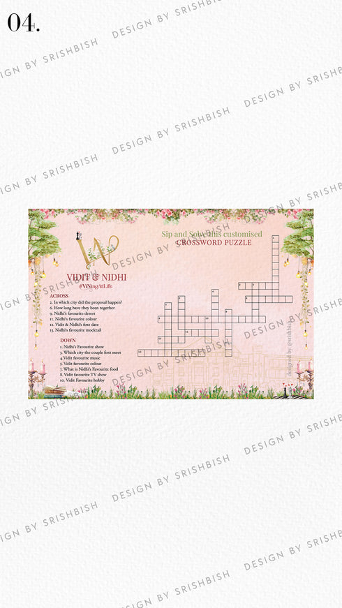 Crossword Puzzle Game Board