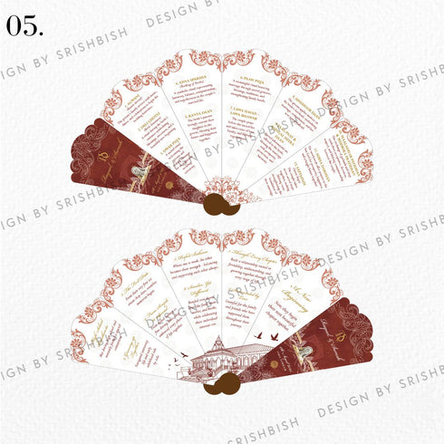 Wedding Itinerary | Chinese Fan with MDF