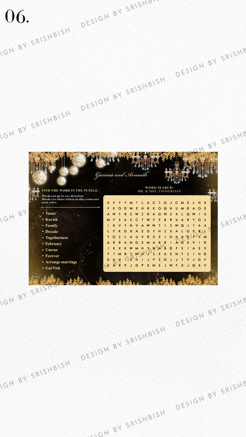 Word Search Game Board