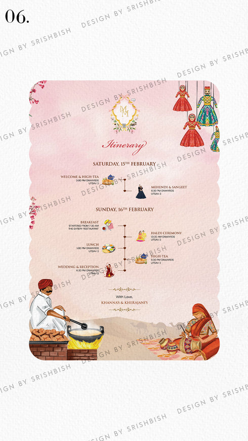 Wedding Itinerary | A5 Size