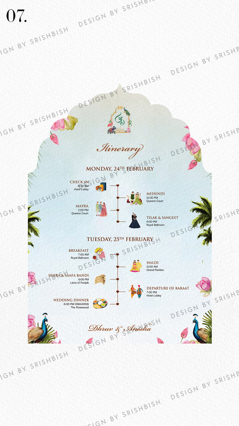 Wedding Itinerary | A5 Size