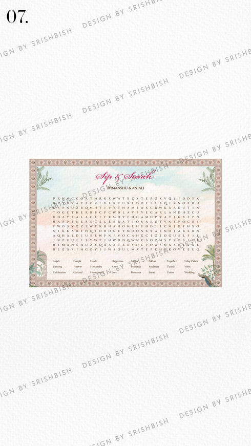 Word Search Game Board