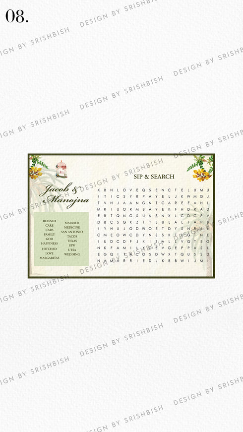 Word Search Game Board