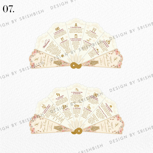 Wedding Itinerary | Chinese Fan with MDF