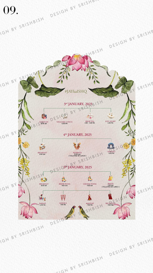 Wedding Itinerary | A5 Size