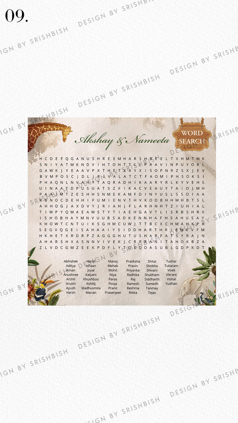 Word Search Game Board