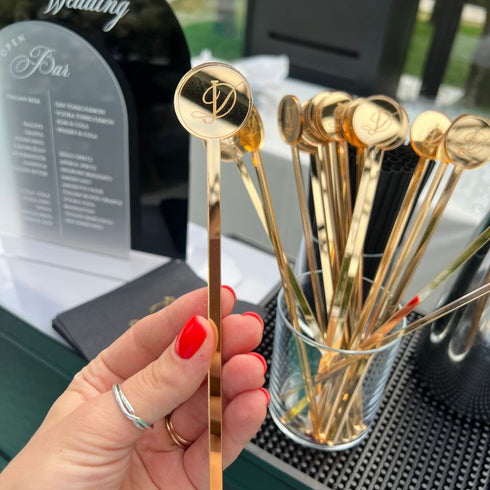 Custom Drink Stirrers - Golden