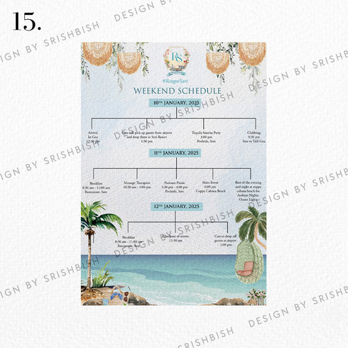 Wedding Itinerary | A5 Size