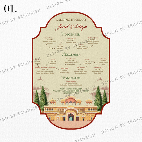 Wedding Itinerary | A5 Size