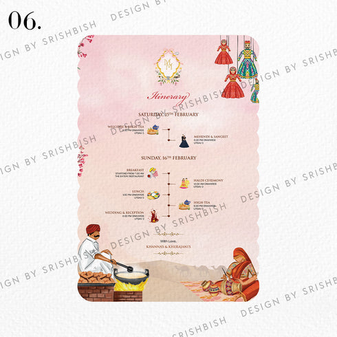 Wedding Itinerary | A5 Size