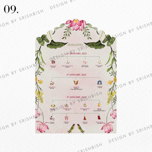 Wedding Itinerary | A5 Size