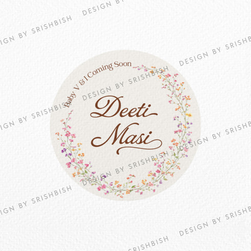 Custom Baby Shower Badge - Floral