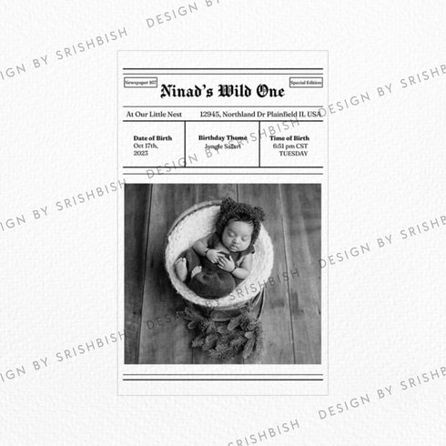 Baby Shower Newspaper