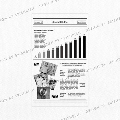 Baby Shower Newspaper