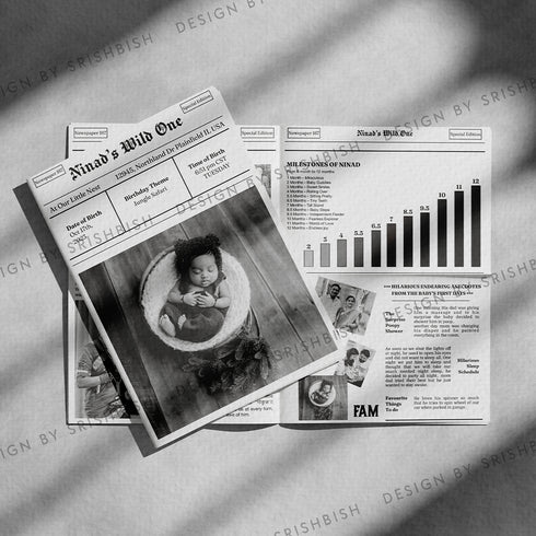 Baby Shower Newspaper