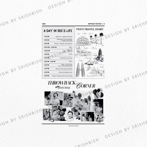 Baby Birthday Newspaper