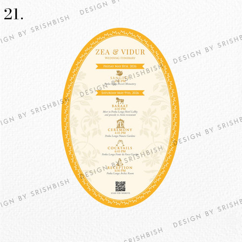 Wedding Itinerary | A5 Size