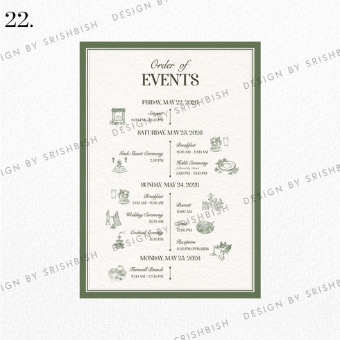 Wedding Itinerary | A5 Size