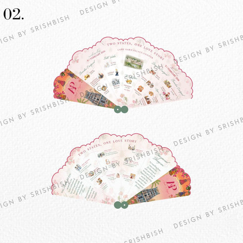Wedding Itinerary | Chinese Fan with MDF