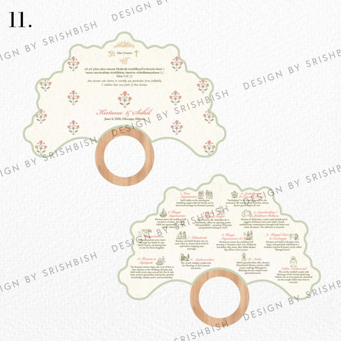 Ritual Cards | Fan Shape with Wooden Handle