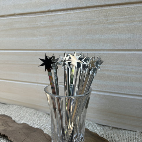 Starburst Drink Stirrers – Metallic