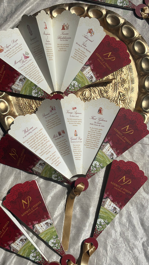 Wedding Itinerary | Chinese Fan with MDF