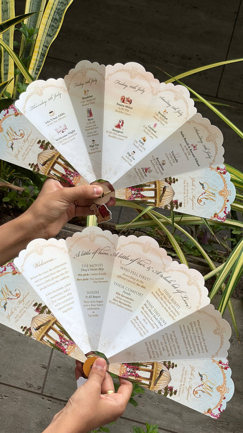 Wedding Itinerary | Chinese Fan with MDF