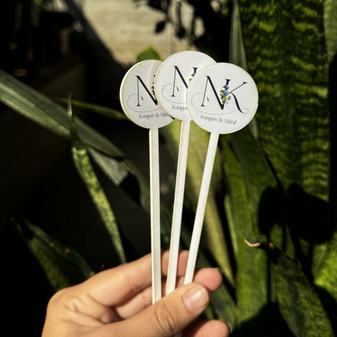 Custom Drink Stirrers - White