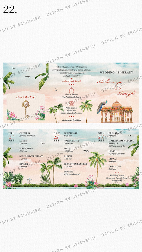 Key Card Itinerary