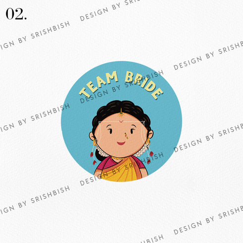 Marathi Wedding Badges - 2