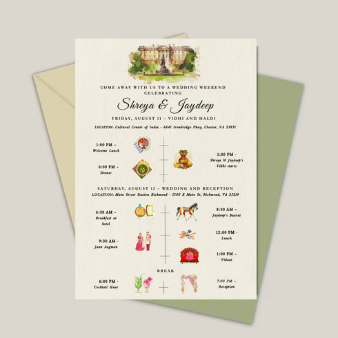 Wedding Itinerary | A5 Size