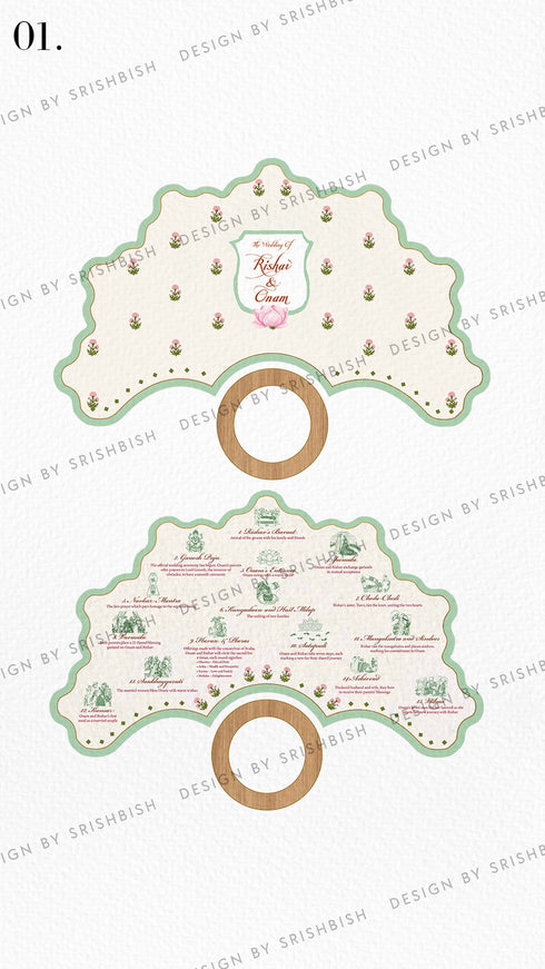 Ritual Cards | Fan Shape with Wooden Handle