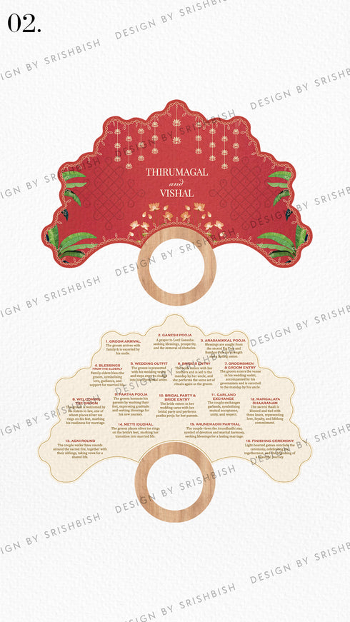 Ritual Cards | Fan Shape with Wooden Handle