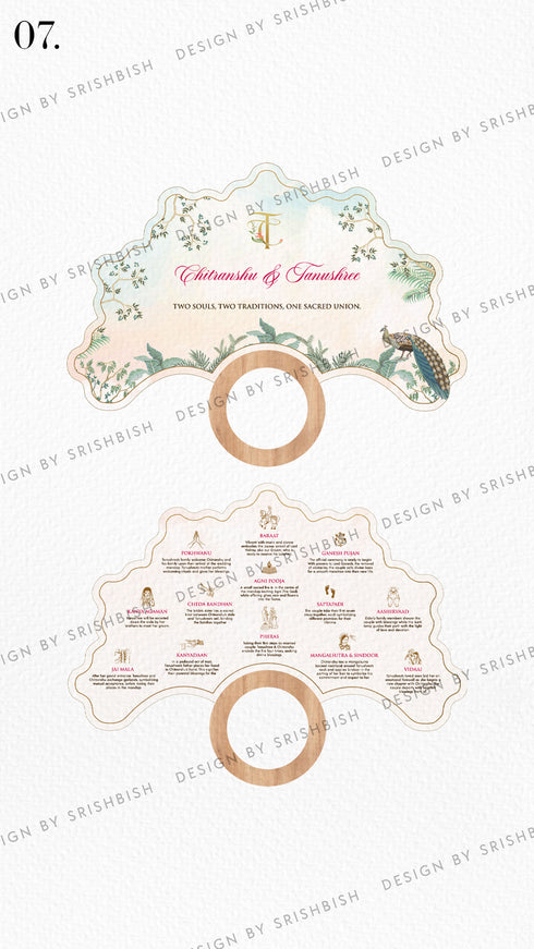 Ritual Cards | Fan Shape with Wooden Handle