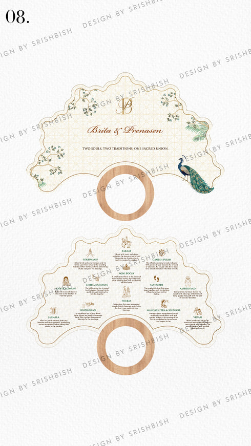 Ritual Cards | Fan Shape with Wooden Handle