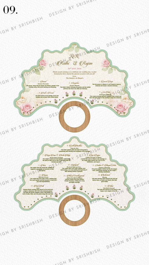 Ritual Cards | Fan Shape with Wooden Handle