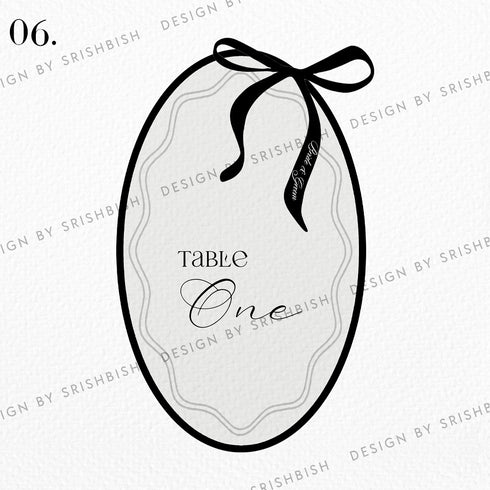 Table Numbers