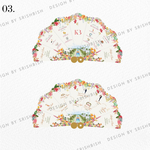 Wedding Itinerary | Chinese Fan with MDF